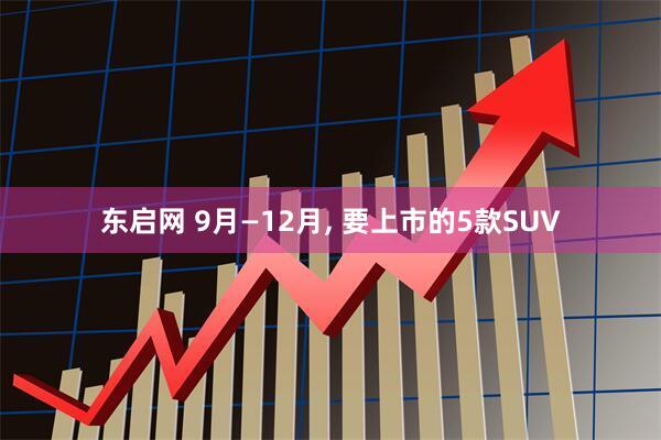 东启网 9月—12月, 要上市的5款SUV